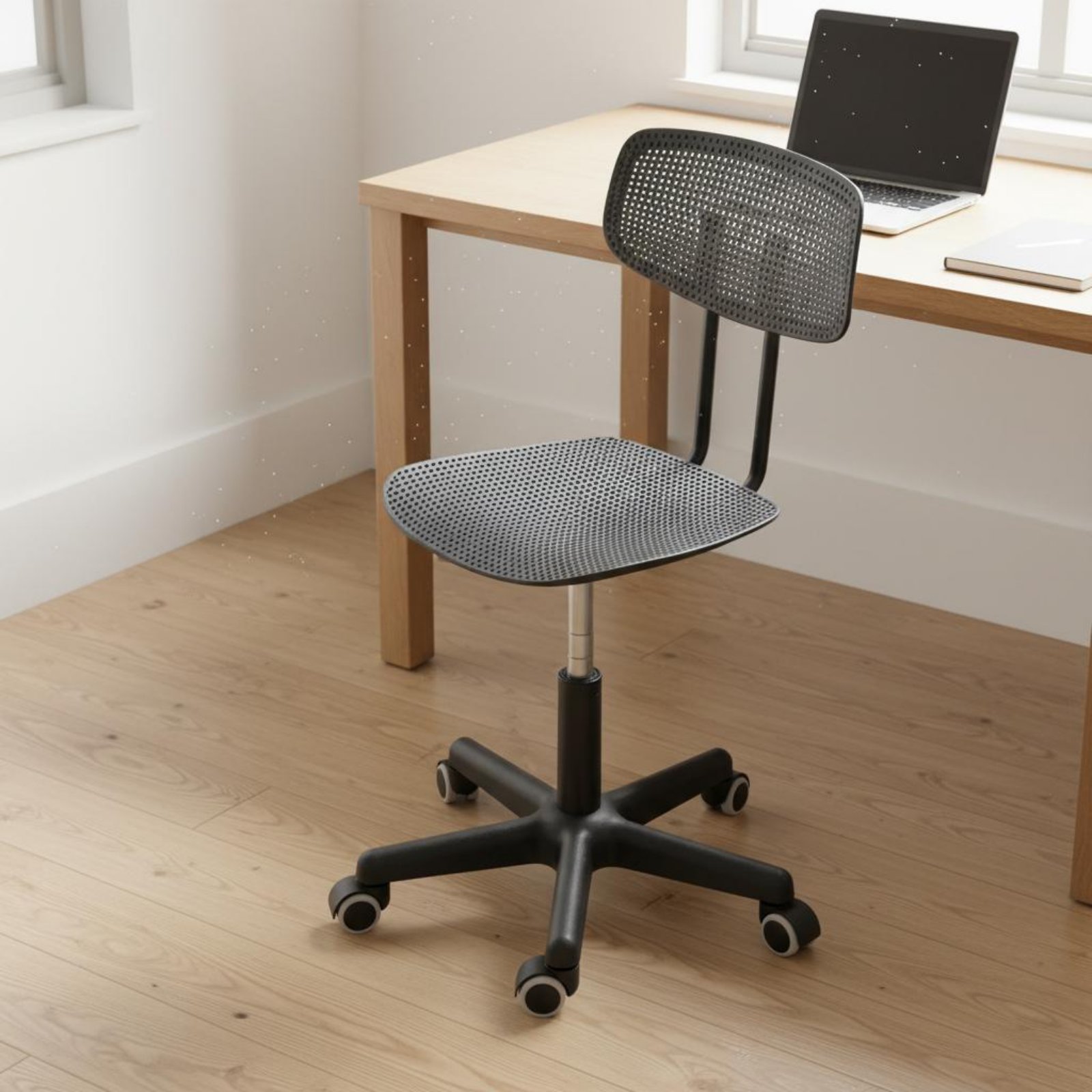 Office Furniture Desk - Adjustable Rolling Desk Chair Breathable Design