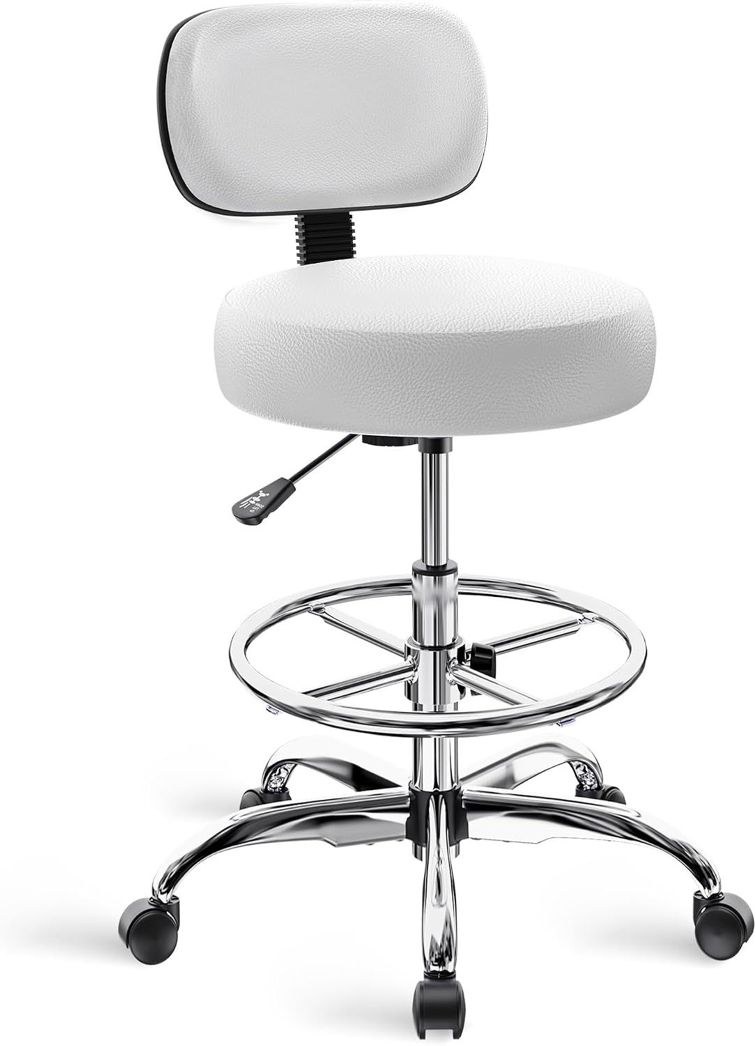 Office Footrest Cushion - SUPERJARE Drafting Chair with Back, Adjustable