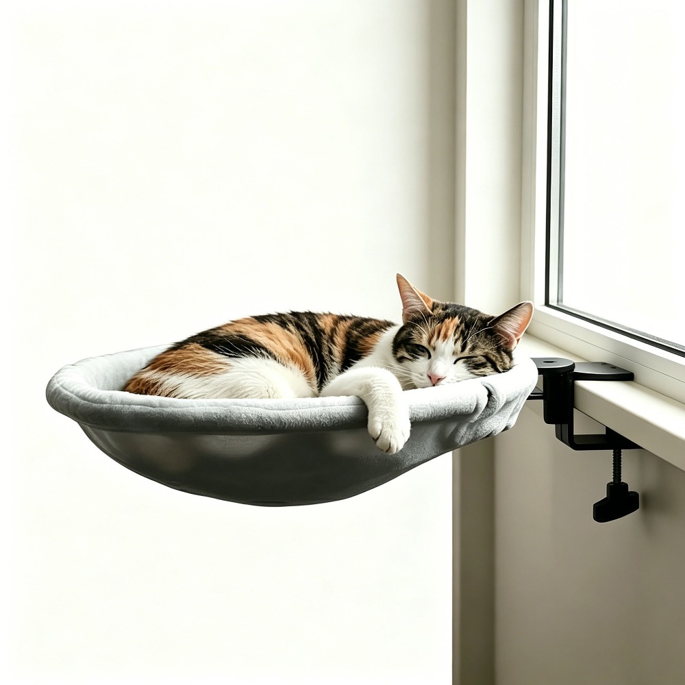 Under Desk Hammock - Adjustable Cat Desk Bed,Sunken Design Cat