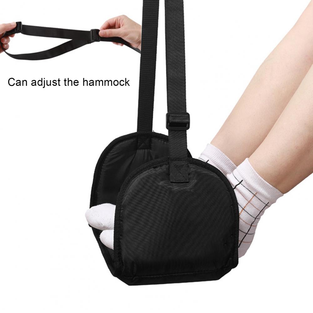 Under Desk Hammock - Airplane Foot Hammock Length Adjustable Platform