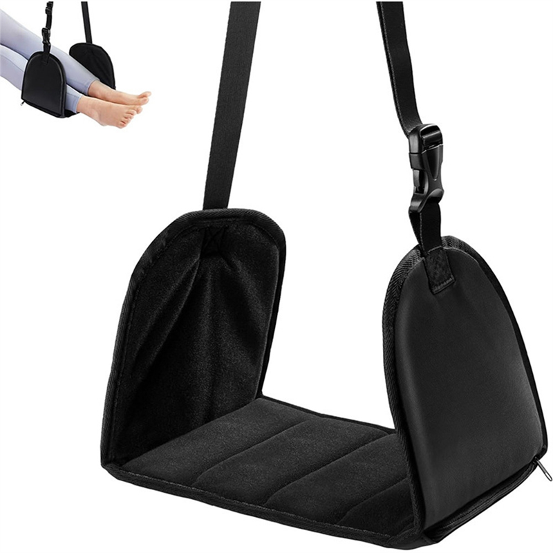 Under Desk Hammock - KYCOR-Foot Relaxing Hammock Adjustable Airplane Foot