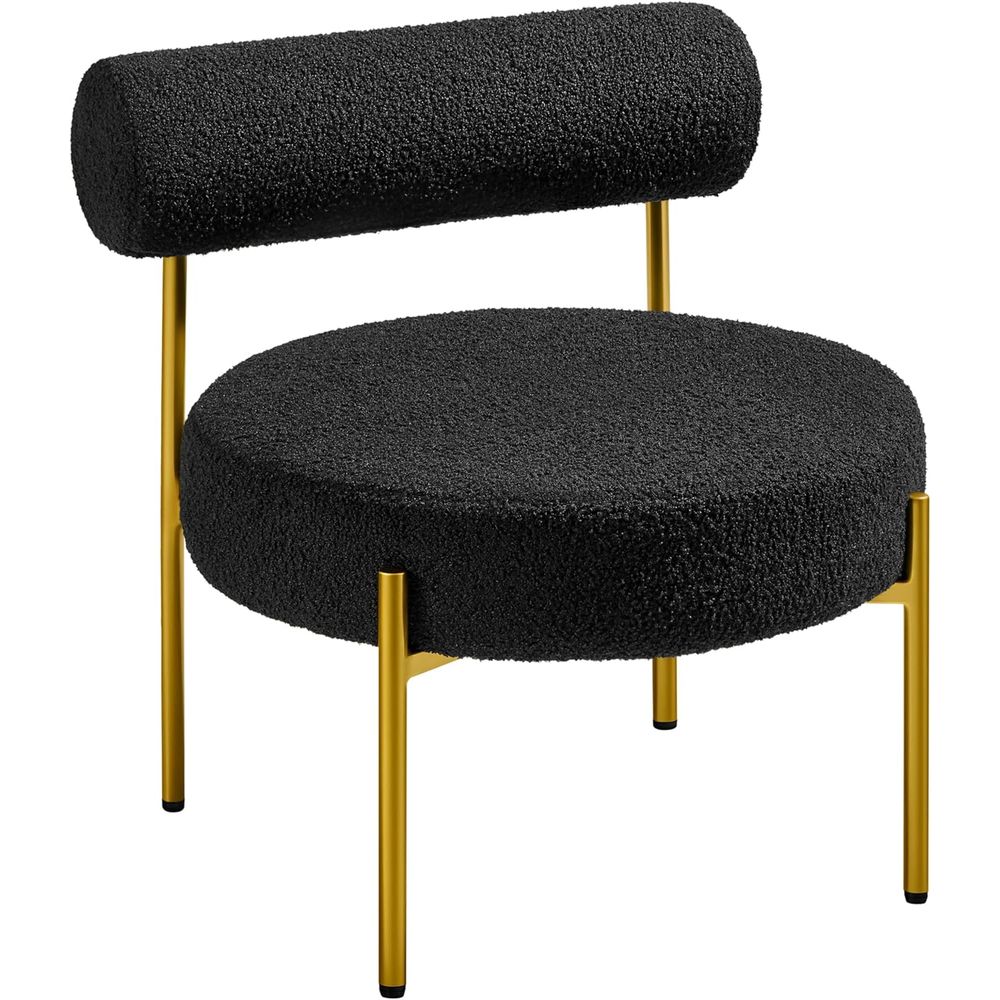 Office Furniture Home - Elegant Vanity Chair with Gold Legs