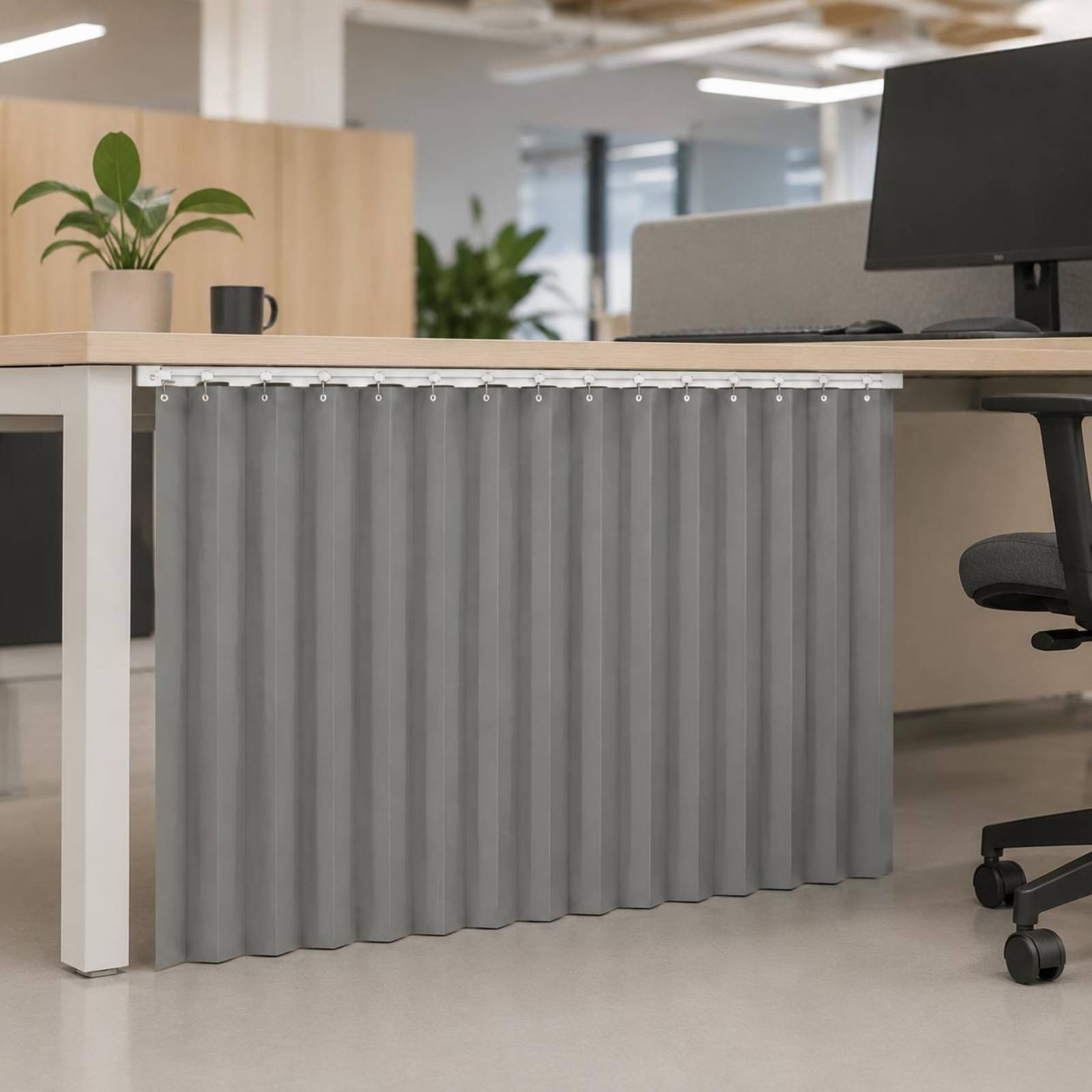 Desk Privacy Curtain Wind Bloc - Office Furniture Desk 评论和价格