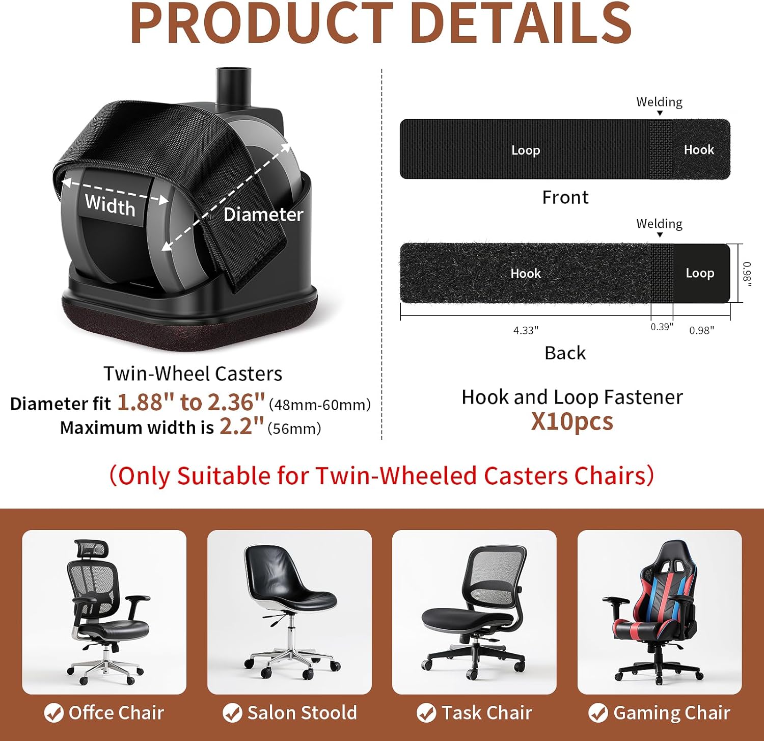 5PCS Chair Leg Protectors Offi - Office Furniture Heaven 评论和价格