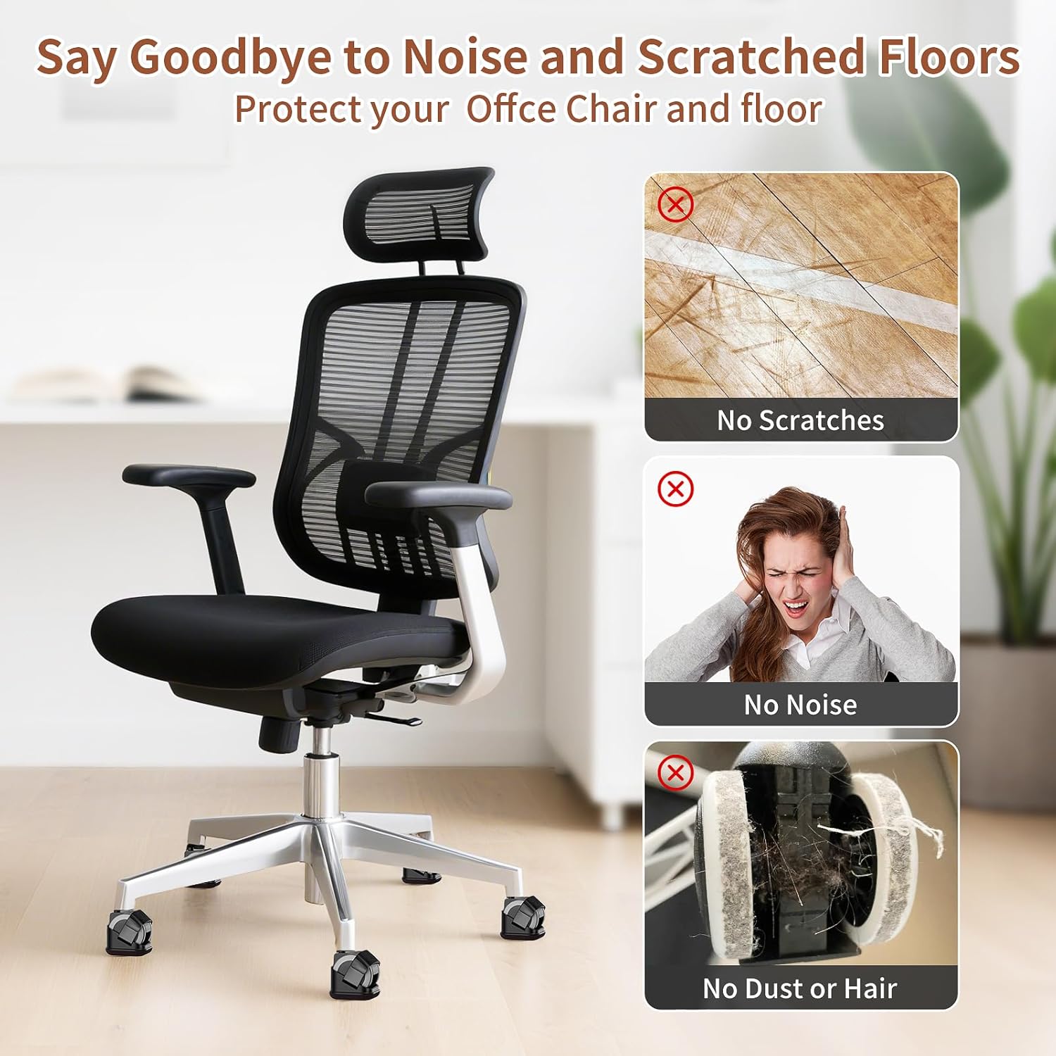 5PCS Chair Leg Protectors Offi - Office Furniture Heaven 评论和价格