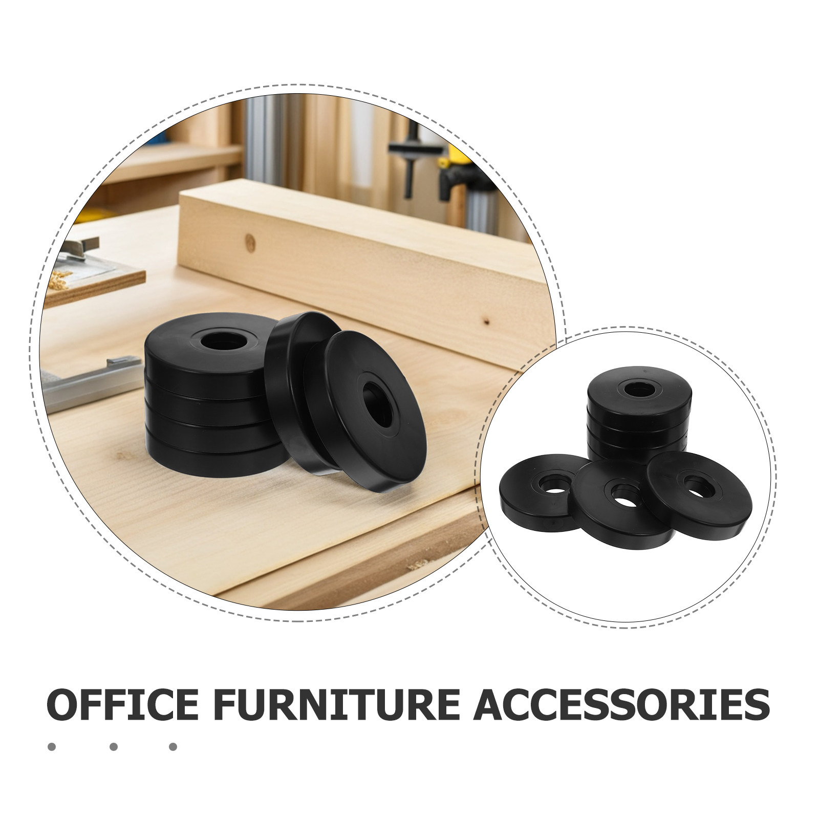 12Pcs Round Caster Pads Shock  - Office Furniture Home 评论和价格