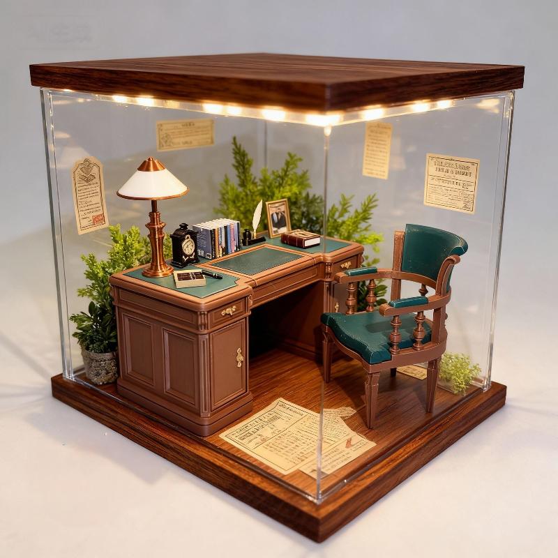 1:12 Scale Dollhouse Mini Vint - Office Furniture Set 评论和价格