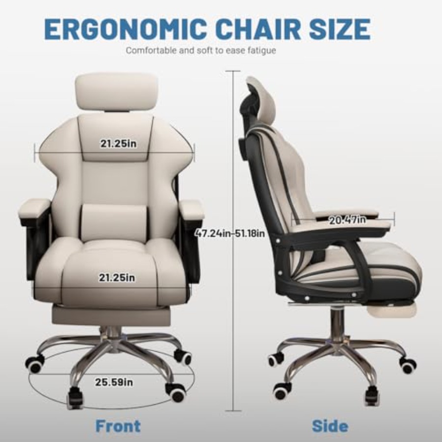 Home office desk chair: PU lea - Office Footrest Cushion 评论和价格