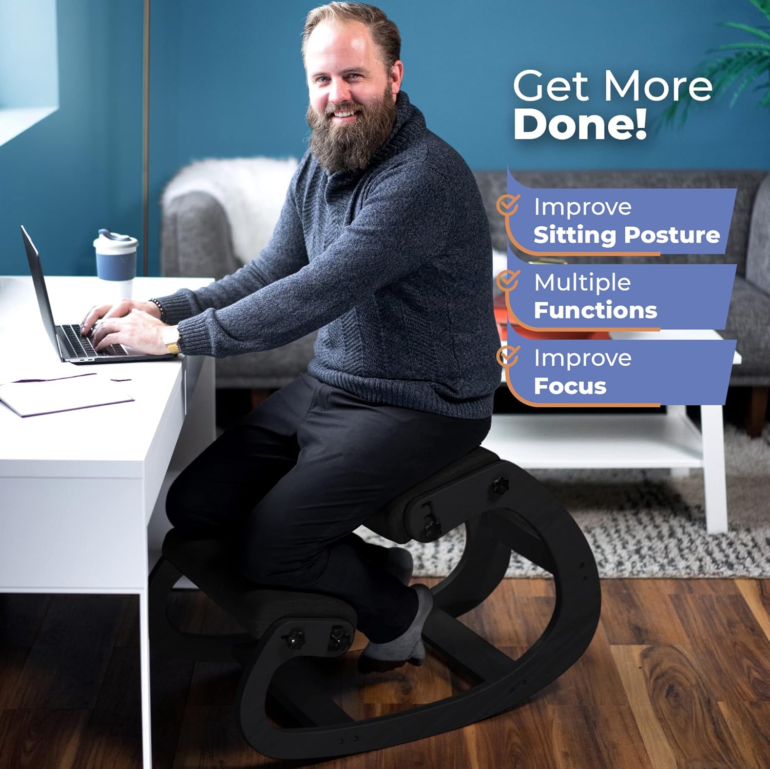 Ergonomic Wooden Kneeling Chai - Office Furniture Desk 评论和价格