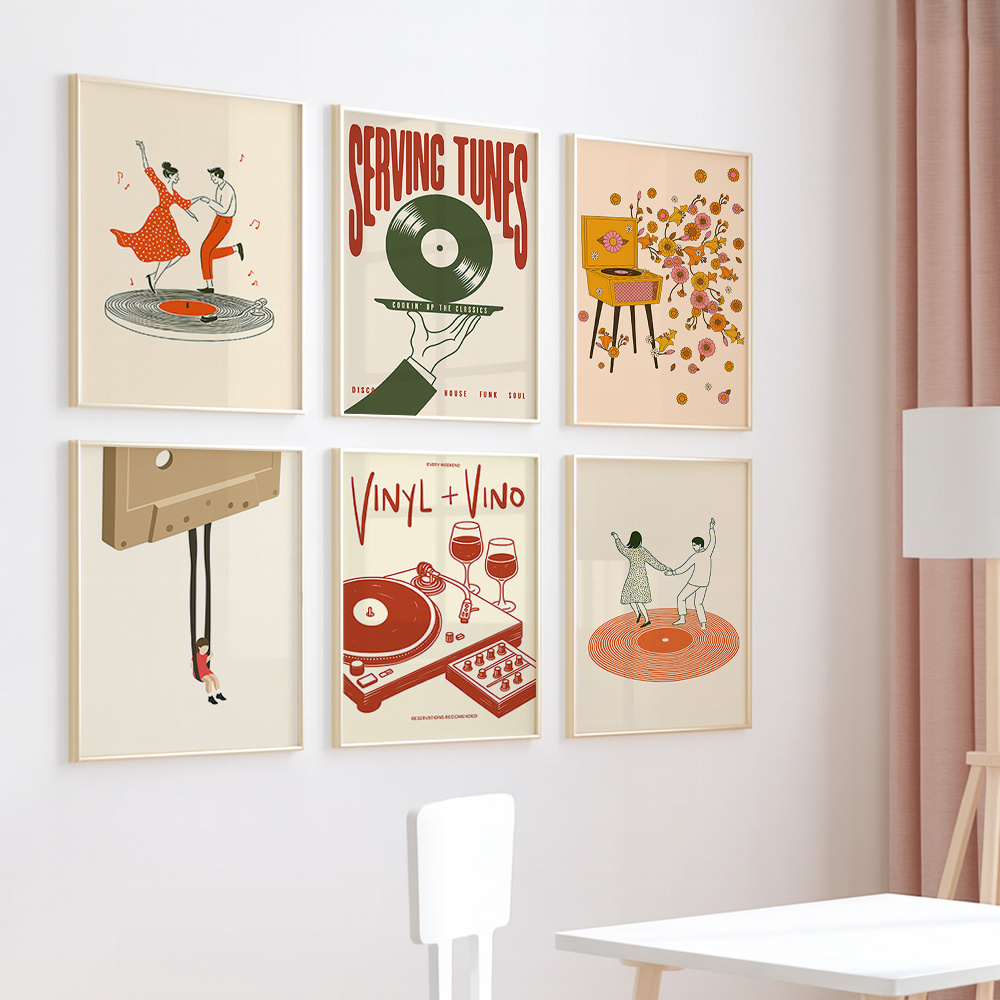 1pc Vintage Music Canvas Poste - Office Furniture Home 评论和价格