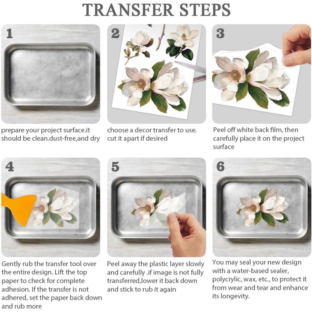 3pcs/Set Rose Rub on Transfers - Office Furniture Set 评论和价格