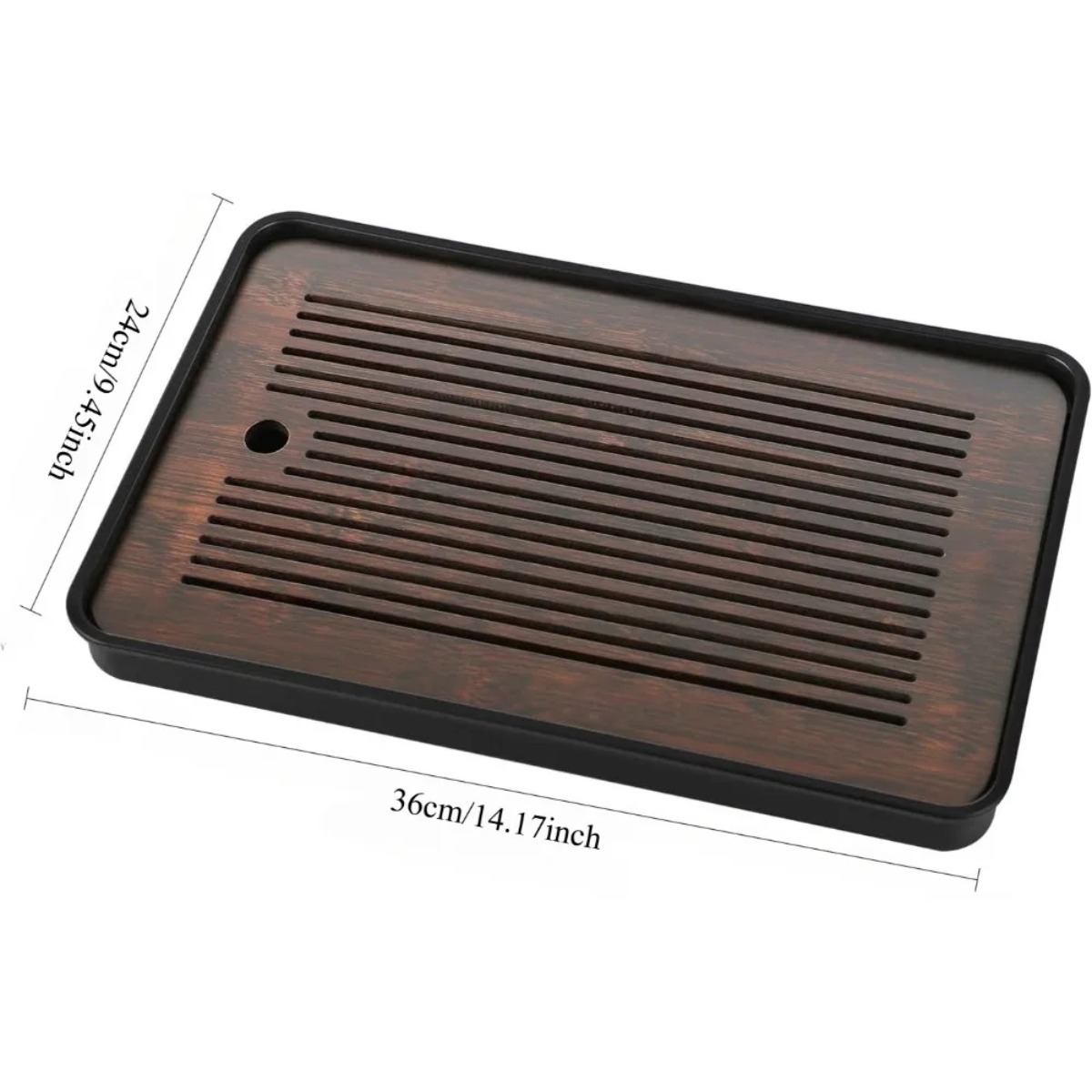 Natural Bamboo Tea Tray with H - Office Furniture Set 评论和价格