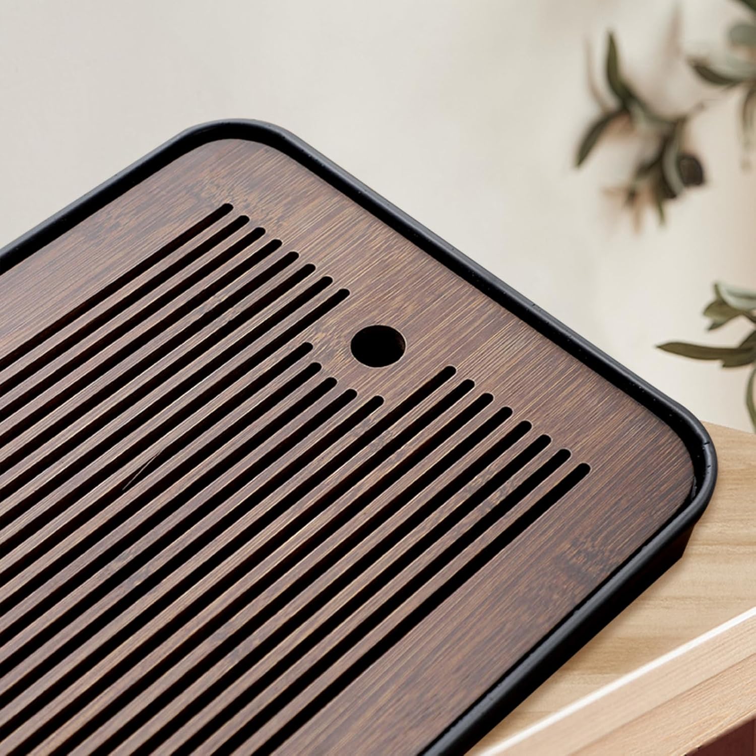 Natural Bamboo Tea Tray with H - Office Furniture Set 评论和价格