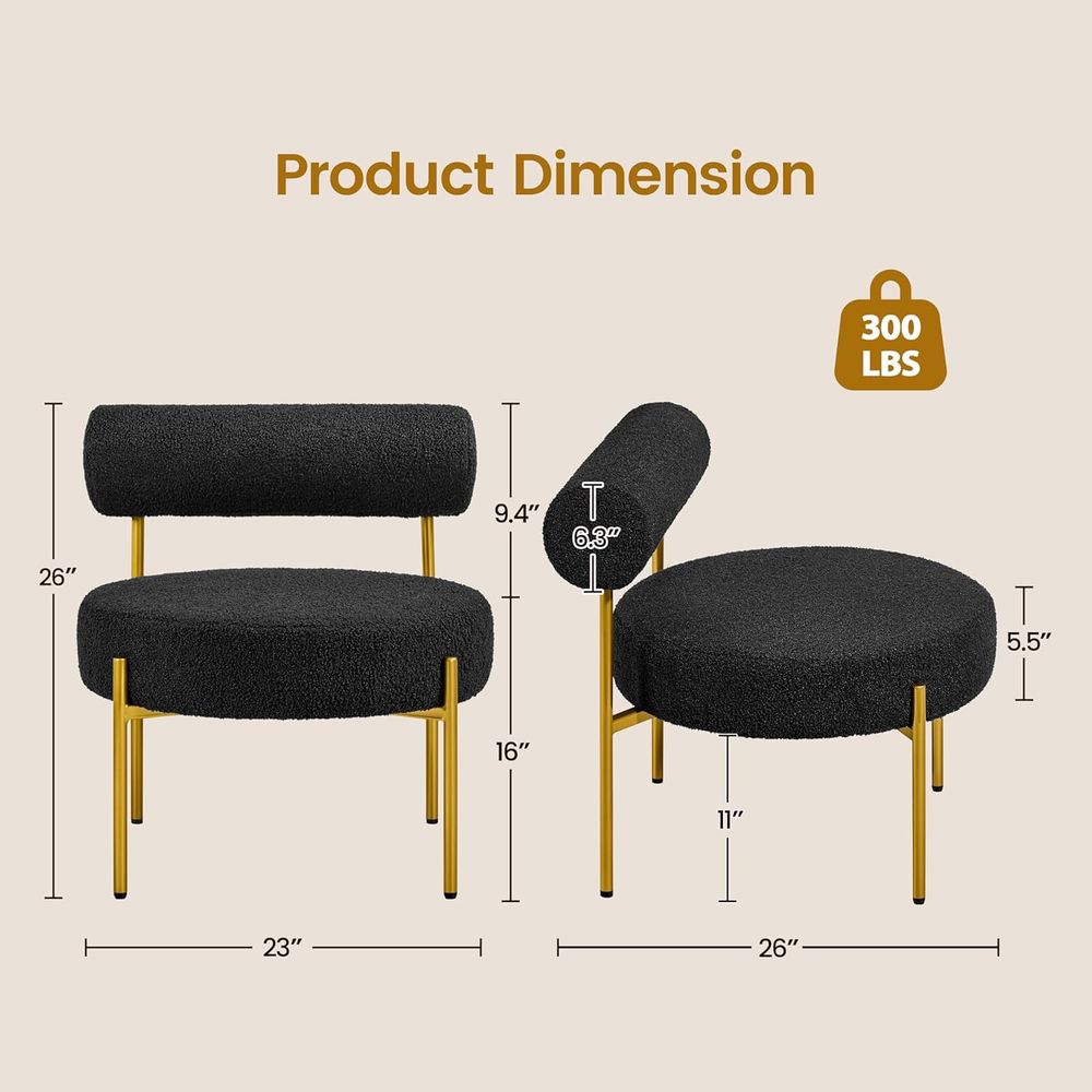 Elegant Vanity Chair with Gold - Office Furniture Home 评论和价格